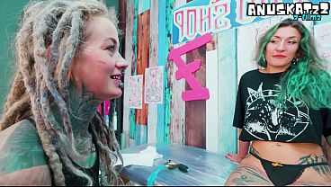 ANAL THREESOME during TATTOO session
