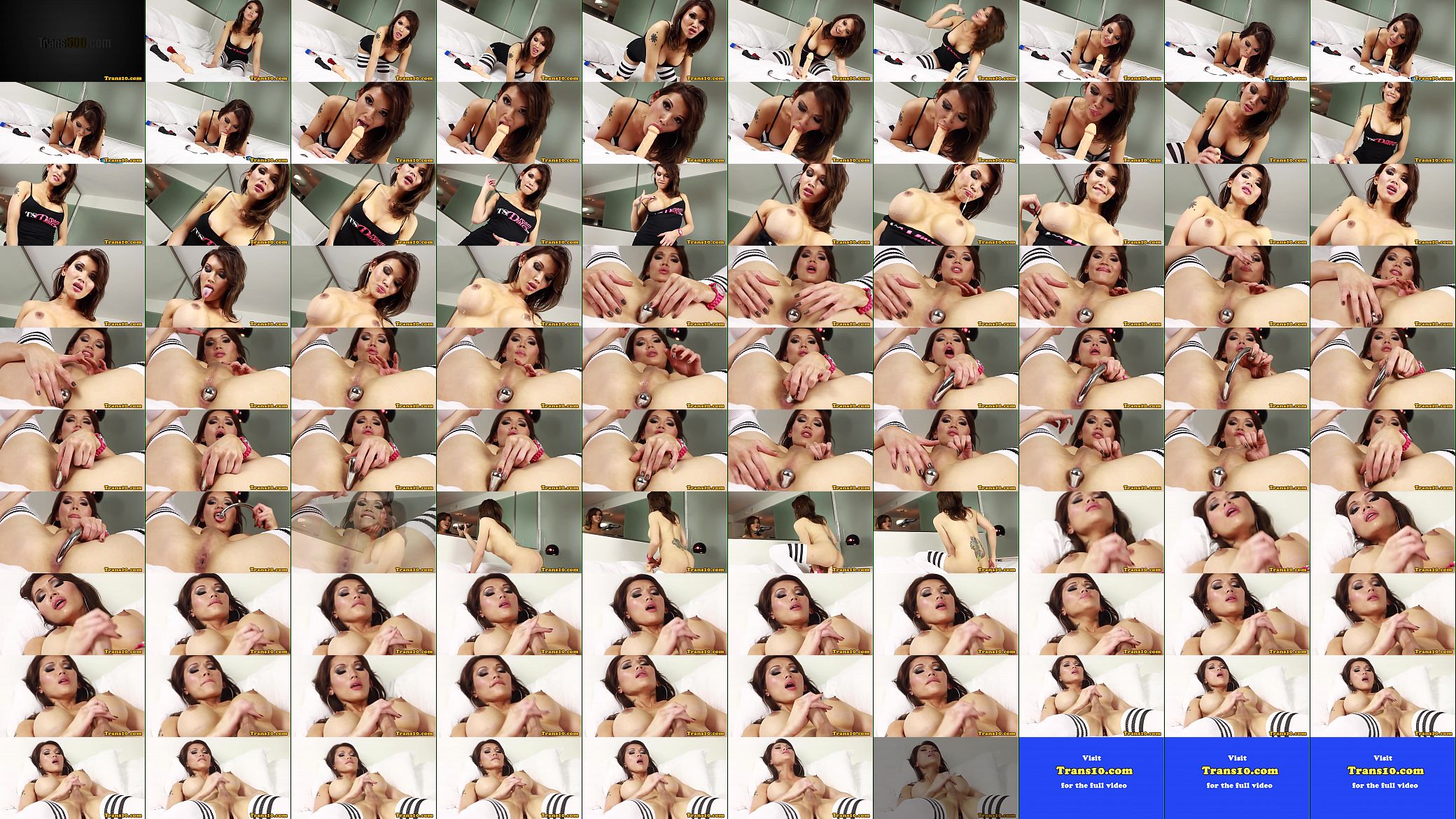 Busty ladyboy toys tight ass while tugging 预览图