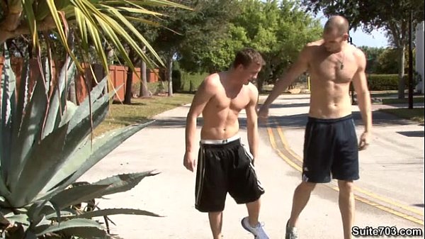 Hot gay pornstar jocks Alex and Cole fucking ha...