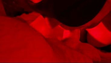 A close up view of a HOT BLOWJOB!! A Red Light Video Quickie