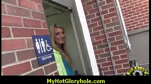 Gloryhole dick sucking - Interracial Blowjob Video 15