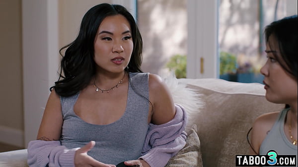 Petite bisexual asian slut Lulu Chu joined to a naughty married couple