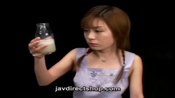 Asian Drink A Bottle Of Cum