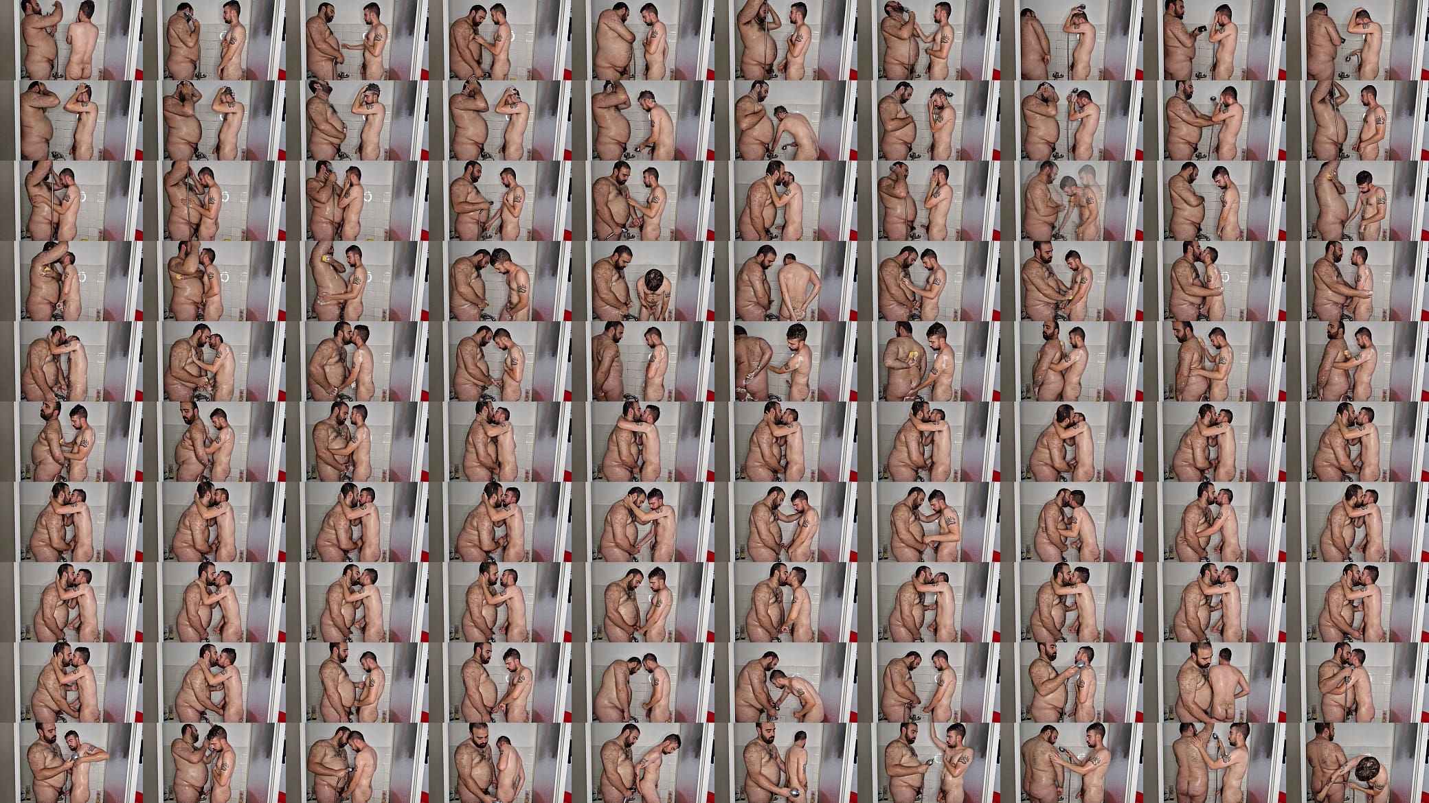 Osos peludos masturb&aacute;ndose en la ducha 预览图