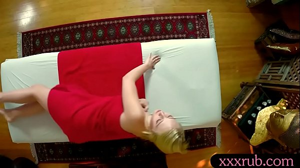Cute blonde client have massage and banged by her masseur