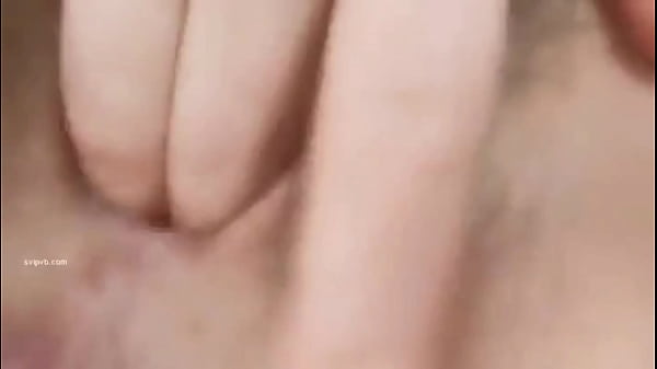White-skinned slut with big breasts masturbating at home