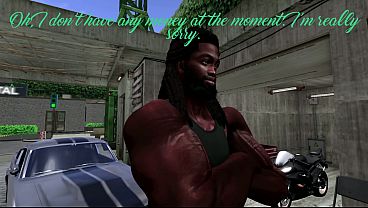 Second Life Black man fucks Latina biker