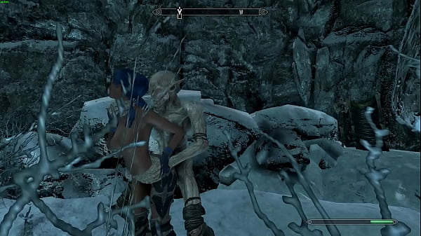 skyrim - aelith the warrior gets ravaged by many falmers