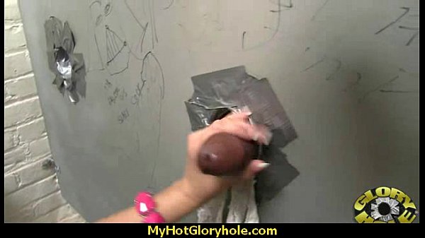 nasty slut sucks big cock at gloryhole 18