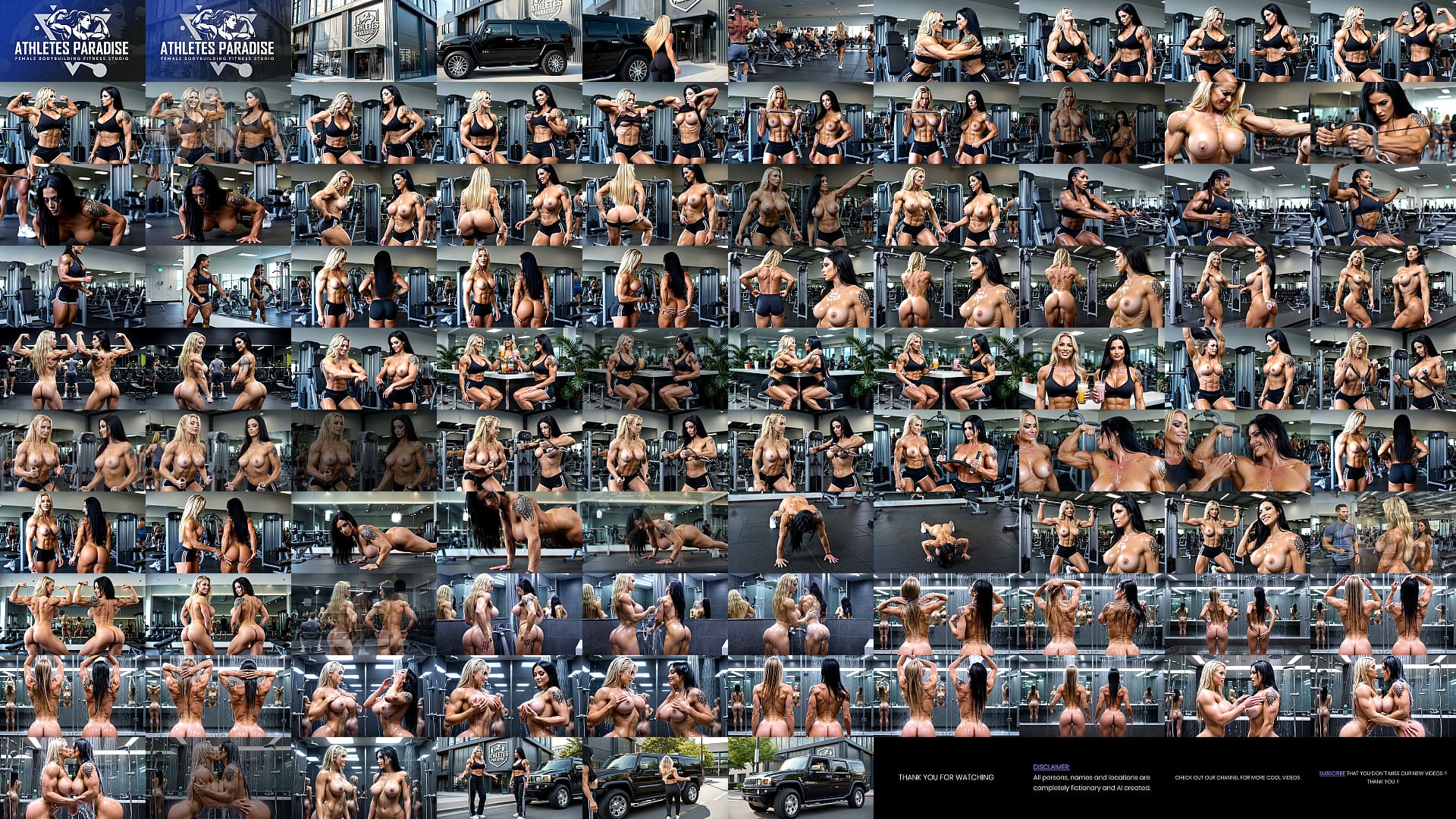 Female Bodybuilders nude in the gym !! (Nude in Public AI-Entertainment) 预览图