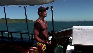 outdoor double penetration fuck with 2 big cocks