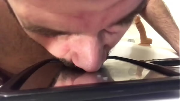 Sucking up a load of my hot cum