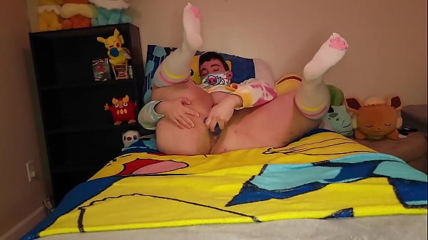 Chubby Femboy Sounds and Jerks His Cock Until He Cums