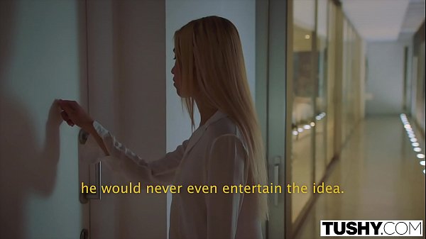 TUSHY Model has a crush on her manager and uses a butt plug to get his attention