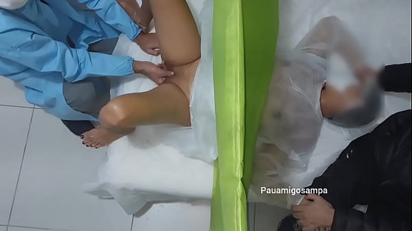 Camera captures patient being fucked in the ass and pussy during the consultation in front of her husband