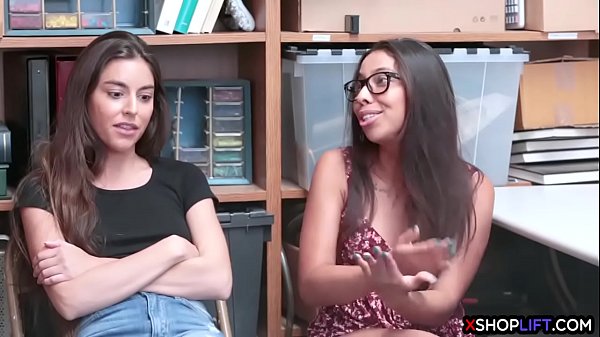 Sexy petite shoplifting teens got fucked in a threesome