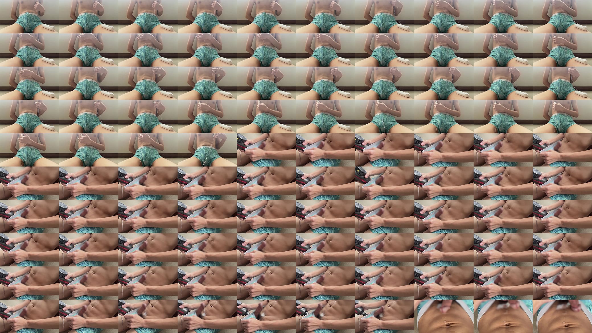 Japanese man feels good after using a massager to stimulate his nipples and penis 预览图