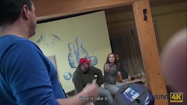 HUNT4K. Couple is tired of bowling, guy wants money, Ornella Morgen wants sex