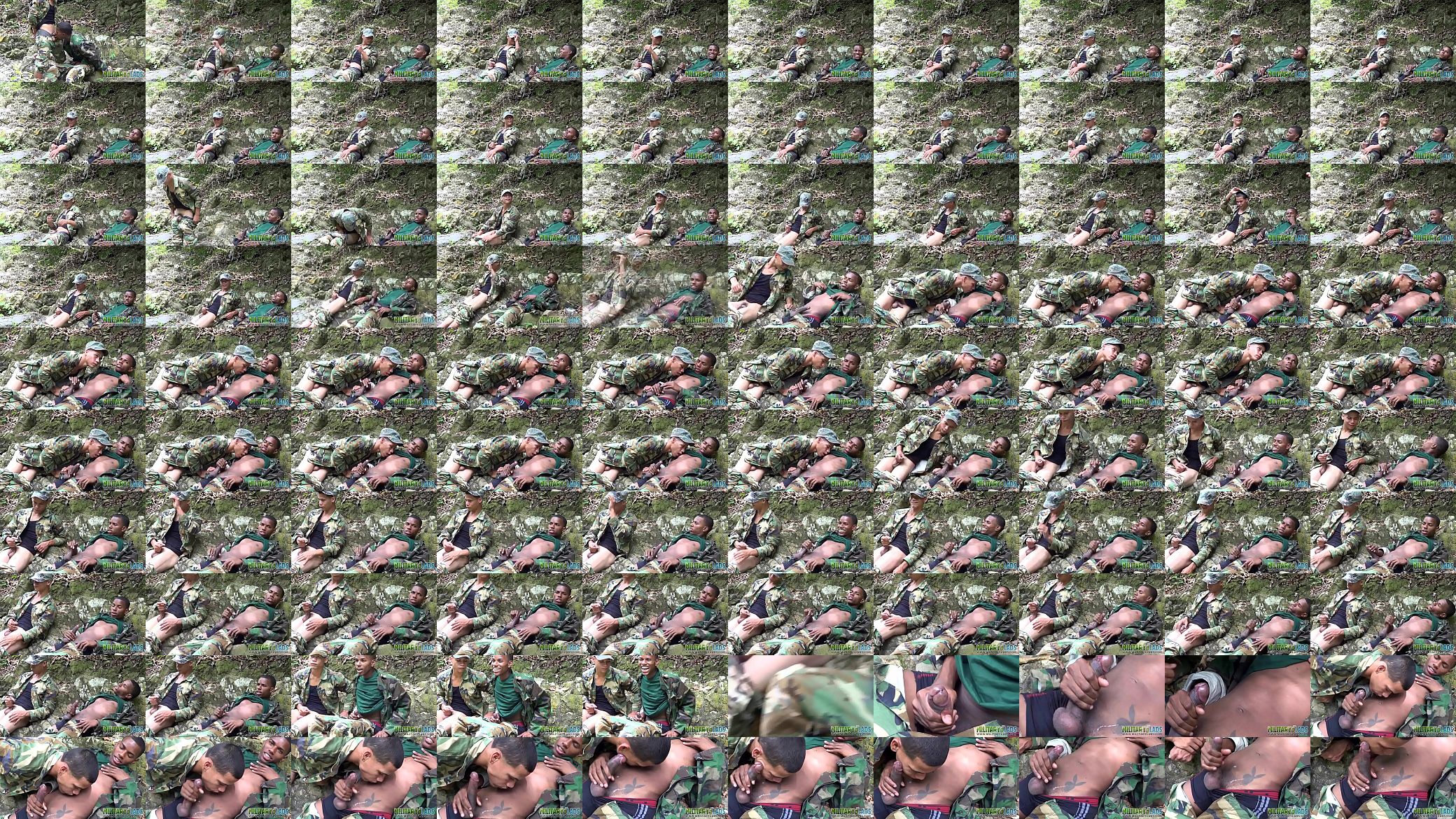 Gay soldiers take turns at outdoor oral 预览图