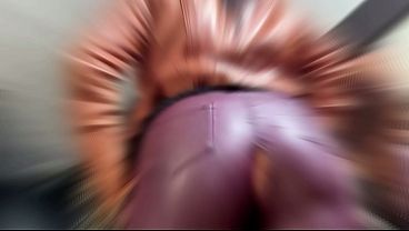 Brown Leather Dominant Wife Twin Sister Twist. Deepthroat, Doggy and Creampie