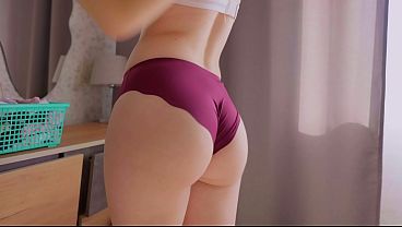nofacebabygirl - Stepmom Try On Panties! Perfect Ass Tease