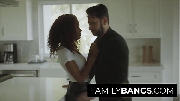 Tiny ebony stepdaughter stalks her white rick stepfather ⭐