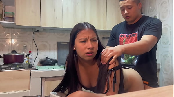 A nice fuck in the kitchen with my stepmother