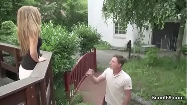Caren Christiansen fucks landlord outdoors over debt