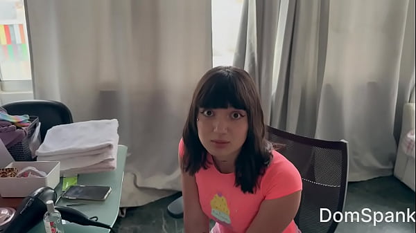 How to convert a cute girl into a spanking model full video in DomSpank channel