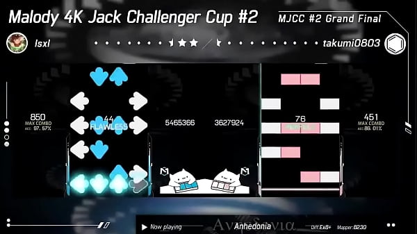 Malody 4K Jack Challenger Cup Grand Finals | lsxl vs. takumi0803