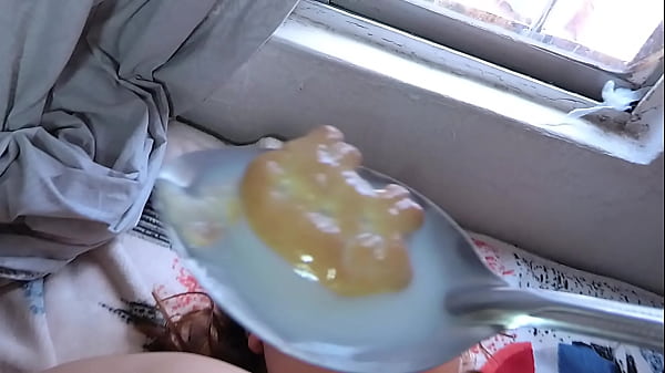Download Video - First I eat cookies with milk from my wife's ass and then I put my balls in her ass