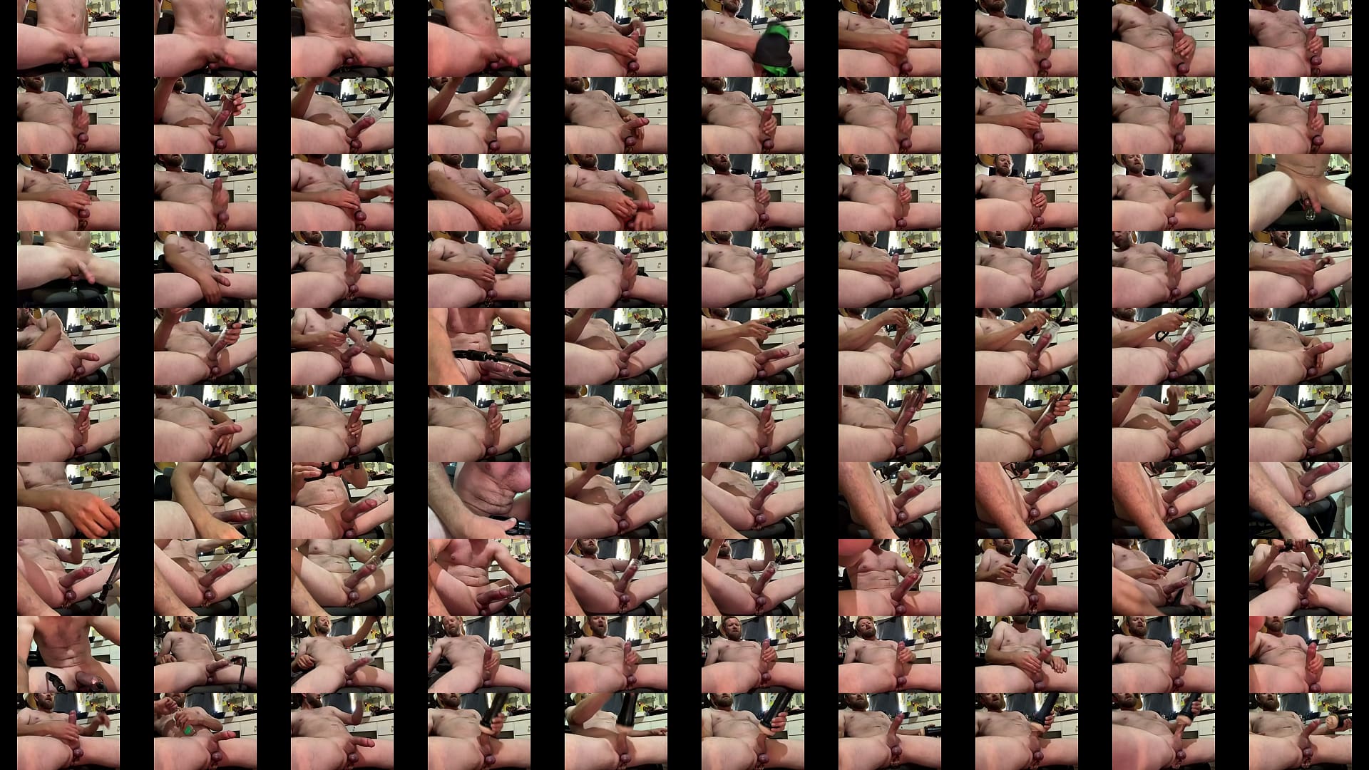 Hung cock pumped dildo in rump 预览图
