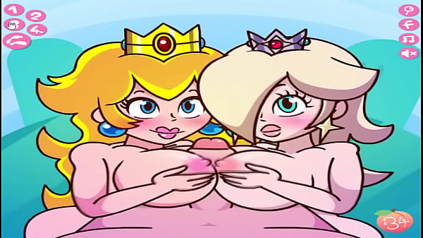 Princess Peach and Rosalina titfuck