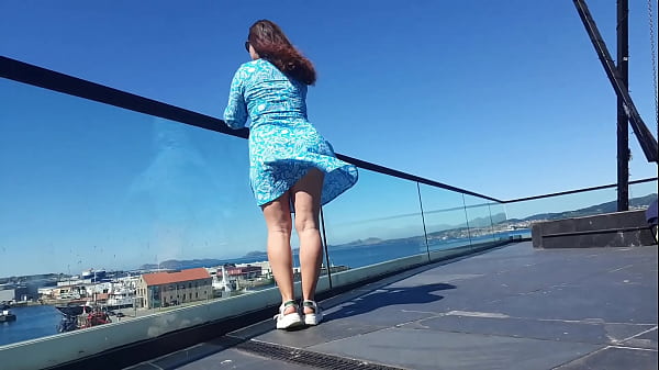 Look at the milf's skirt! Did you see the pussy?