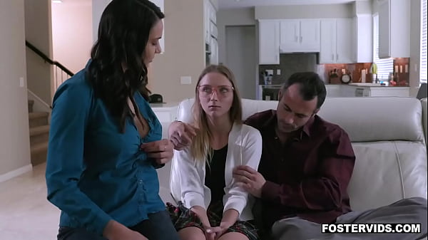 Macy Meadows feels so lonely and wants some fun so she started a hot stepfamily 3some session with her foster stepparents and they all loved it.