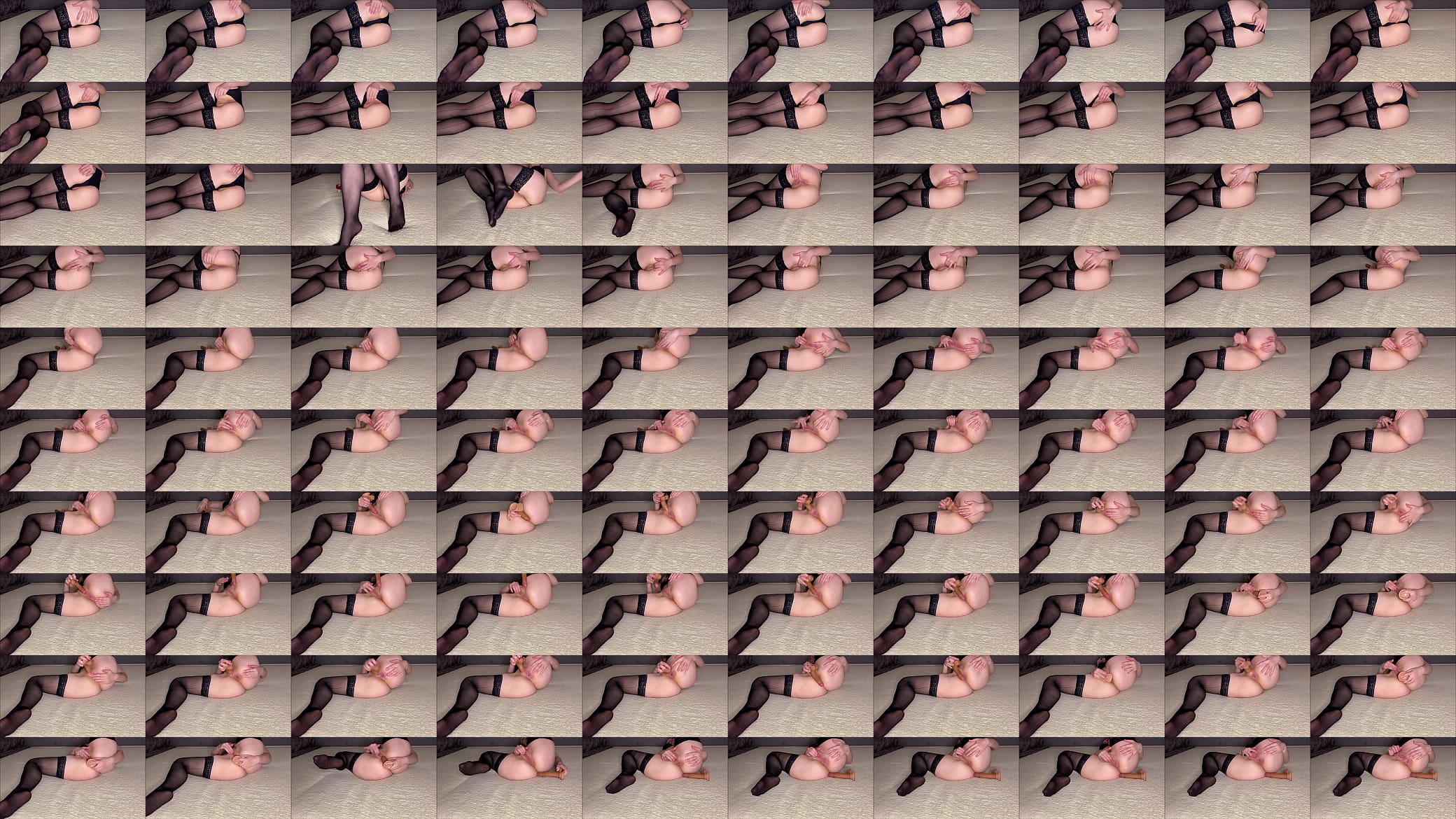 Intense Dildo Fuck to Orgasm - Horny Housewife in Sexy Stockings Solo 预览图