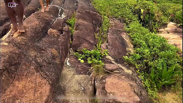 Couple on a nudist beach has sex outdoors with black man Marlon Costa - full video on RED