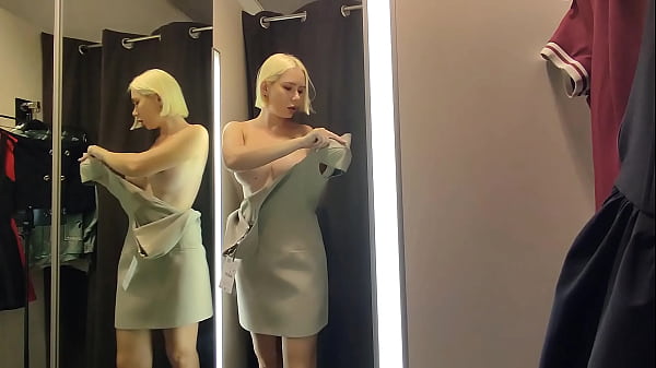 Try on haul transparent clothes, see through Try on haul , in the fitting room. Naked mycandyalice in fitting room