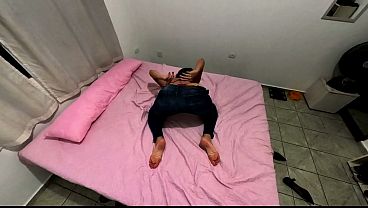 POV - Masturbation with anal plug, moaning and orgasm for her lover.