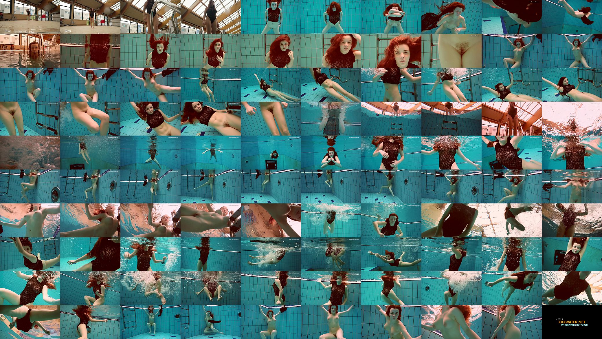 Hot hairy Vesta underwater 预览图