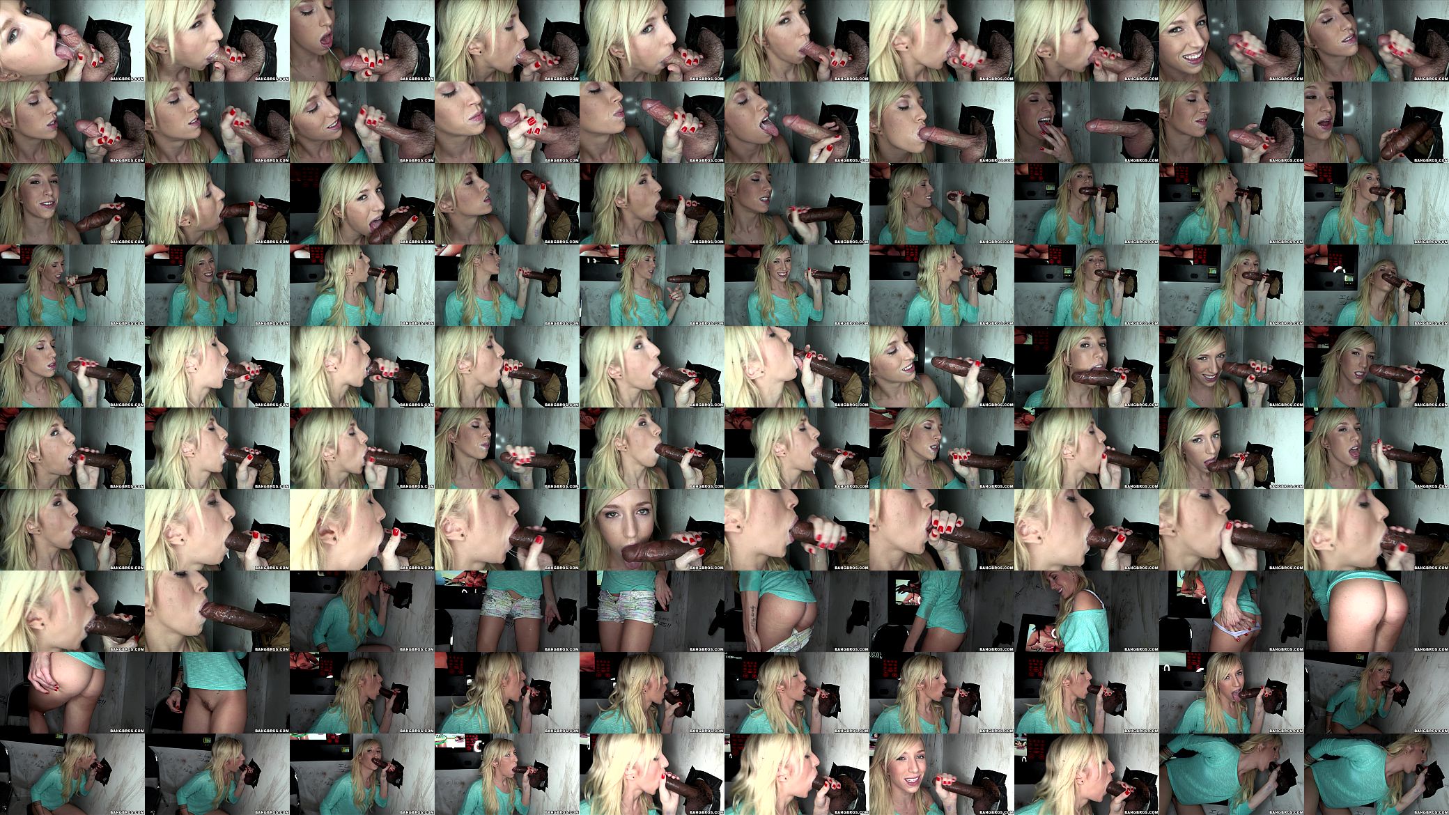 Blonde Slut Sucks Glory Hole Cocks 预览图
