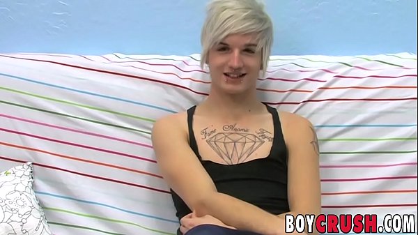 Playful Austin Mitchell cums on himself after m...