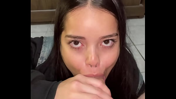 A deepthroat blowjob and reverse cowgirl riding by Debora Prado before bed