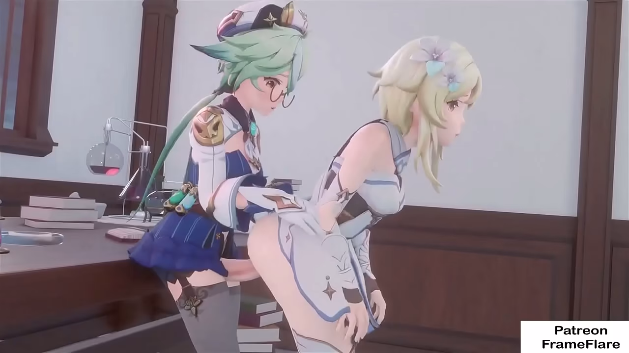 Genshin Impact - Futanari Lumine x Sucrose