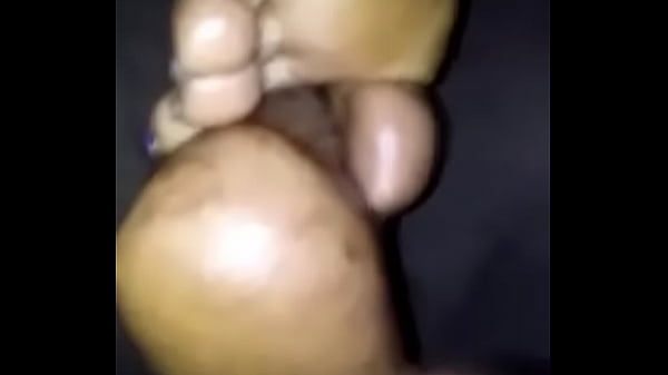 Thick load of cum saturating her feet