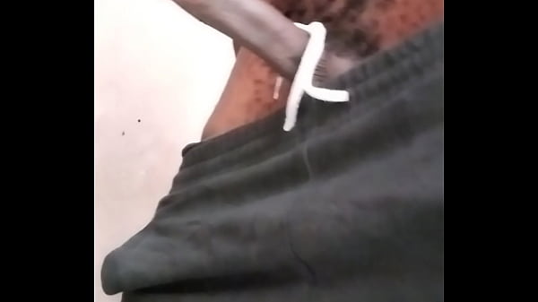 Skinny black Amateur gently beating his black Dick