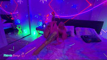 Neon Soaked Chanel Luxx Takes Dildo, Glowsticks, And The DJ’s Cock!