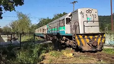 Train forcefully crashing through the yard's switch – see what happened!