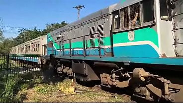 Train forcefully crashing through the yard's switch – see what happened!