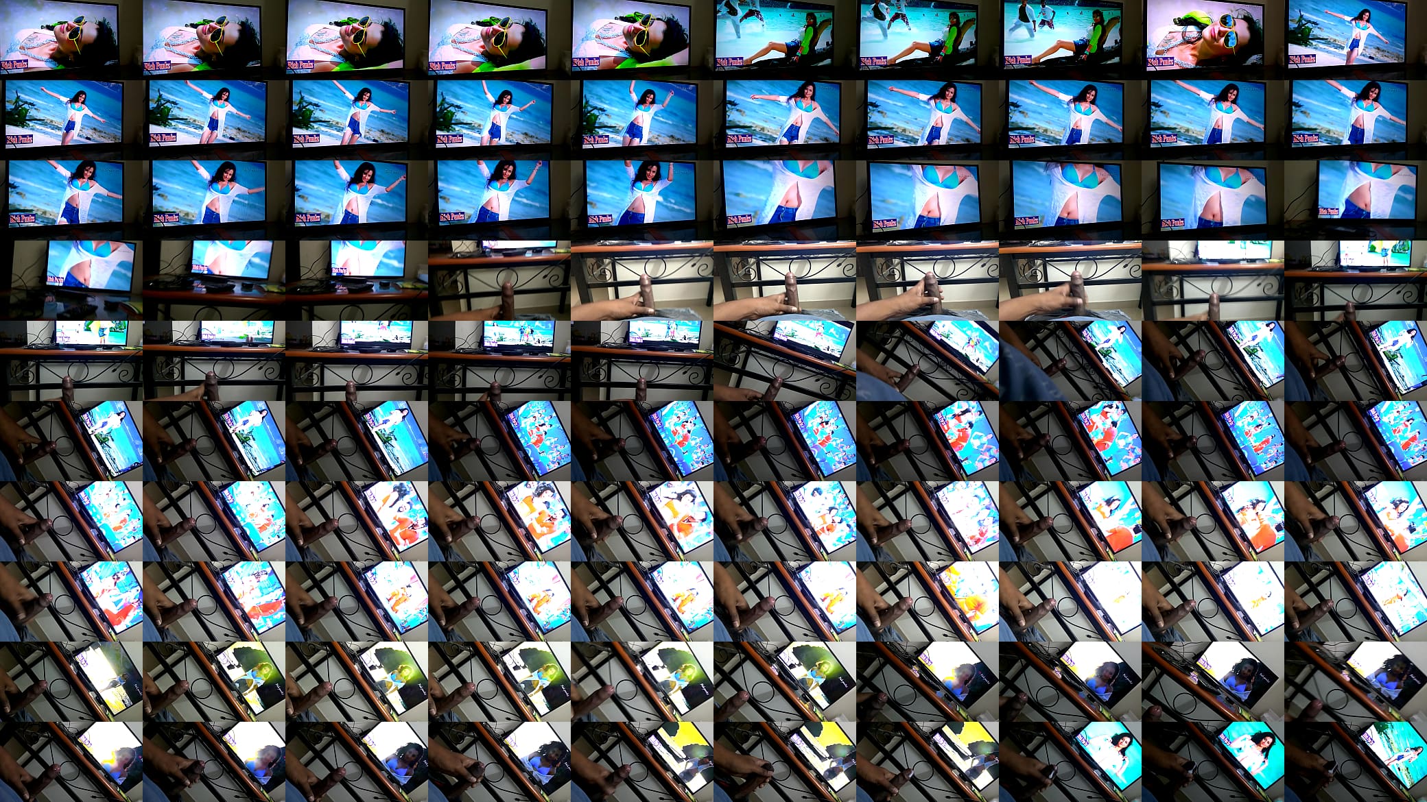 Fucking Trisha on TV cum shot 预览图